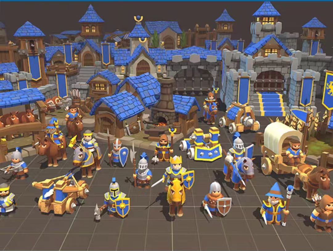 Unity3D_Toony Tiny RTS Set_V1.4_战略游戏建筑人物武器含动画