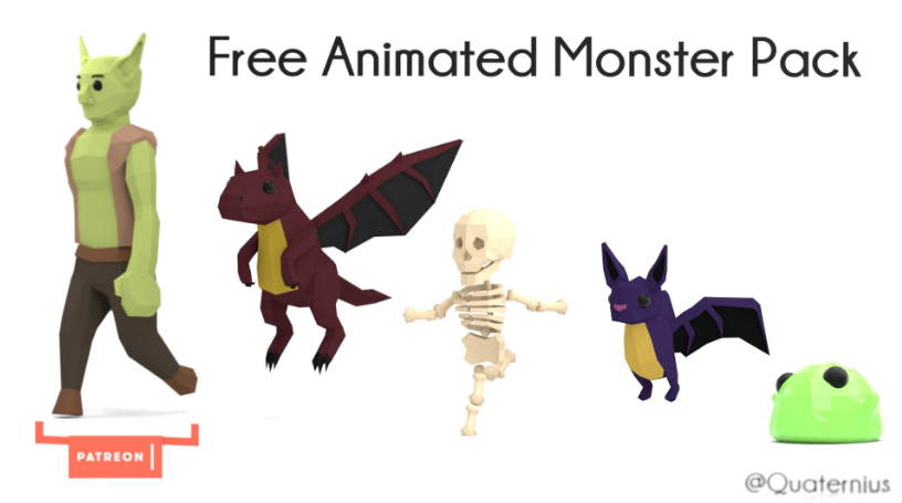 Animated Monster Pack 带动作 免费可商用