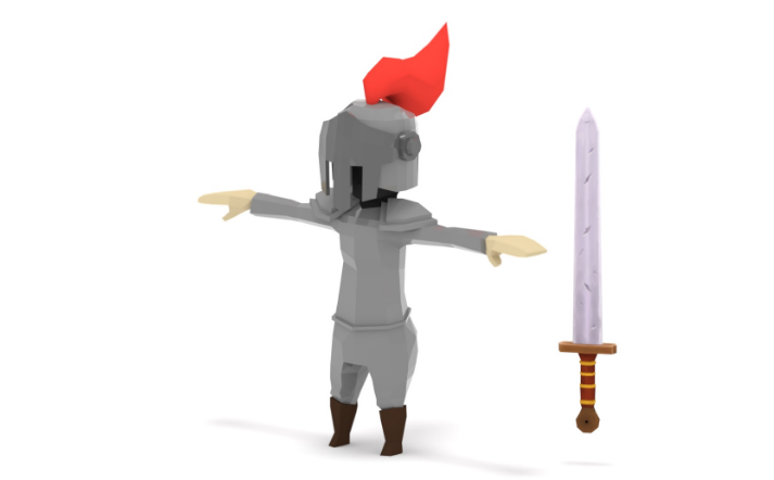 Animated Knight Pack fbx 低模士兵带动作 免费可商用